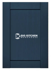 Balmoral Wood Grain ’Skinny’ Shaker Navy Blue Ash- Replacement Kitchen Door/Drawer Front (355mm High) - 495mm Wide