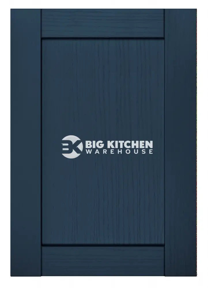 Balmoral Wood Grain ’Skinny’ Shaker Navy Blue Ash- Replacement Kitchen Doors (1965mm High 3 Panel) - 495mm Wide