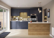 Balmoral Wood Grain ’Skinny’ Shaker Navy Blue Ash- Replacement Kitchen Doors (End Panel)