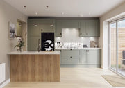 Balmoral Wood Grain ’Skinny’ Shaker Reed Green Ash- Replacement Kitchen Doors (645mm High) - 595mm Wide