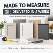 Belmont Shaker White Ash Grain Effect Made-to-Measure Kitchen Door