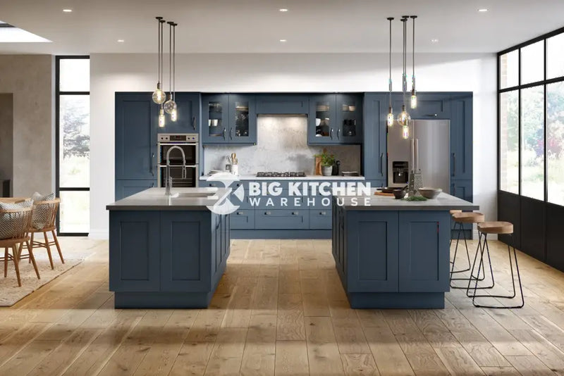 Buckingham Wood Grain Shaker Navy Blue- Replacement Kitchen Doors (End Panel)