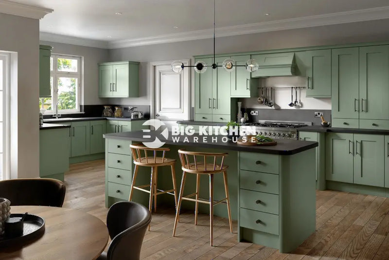 Buckingham Wood Grain Shaker Reed Green- Replacement Kitchen Door/Drawer Front (283mm High)