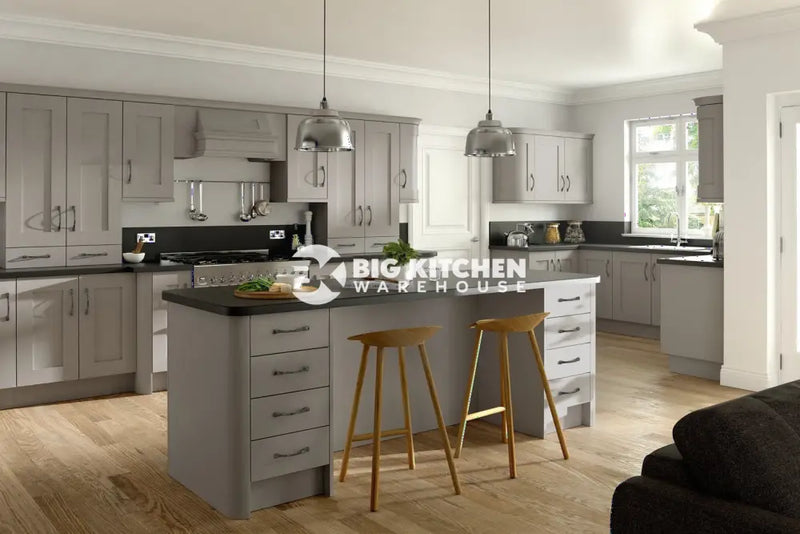 Buckingham Wood Grain Shaker Stone Grey- Replacement Kitchen Doors (End Panel)
