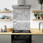 Bushboard Alloy Carrara Marble Herringbone Aluminium Feature Kitchen Splashback