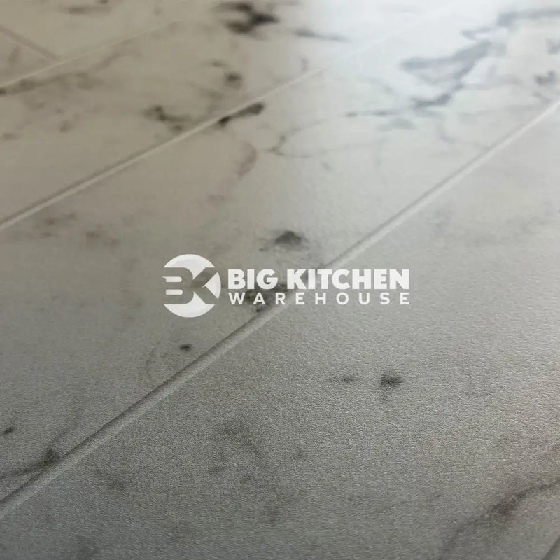Bushboard Alloy Carrara Marble Herringbone Aluminium Feature Kitchen Splashback