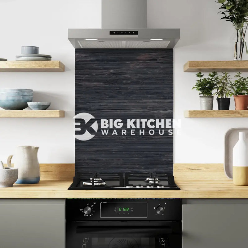 Bushboard Alloy Charred Cedar Aluminium Feature Kitchen Splashback