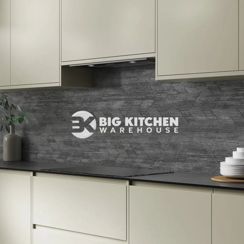 Bushboard Alloy Concrete Chevron Aluminium Feature Kitchen Splashback