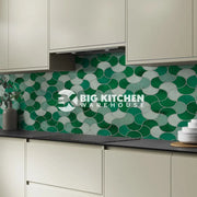 Bushboard Alloy Emerald Scallop Aluminium Feature Kitchen Splashback