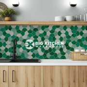 Bushboard Alloy Emerald Scallop Aluminium Feature Kitchen Splashback