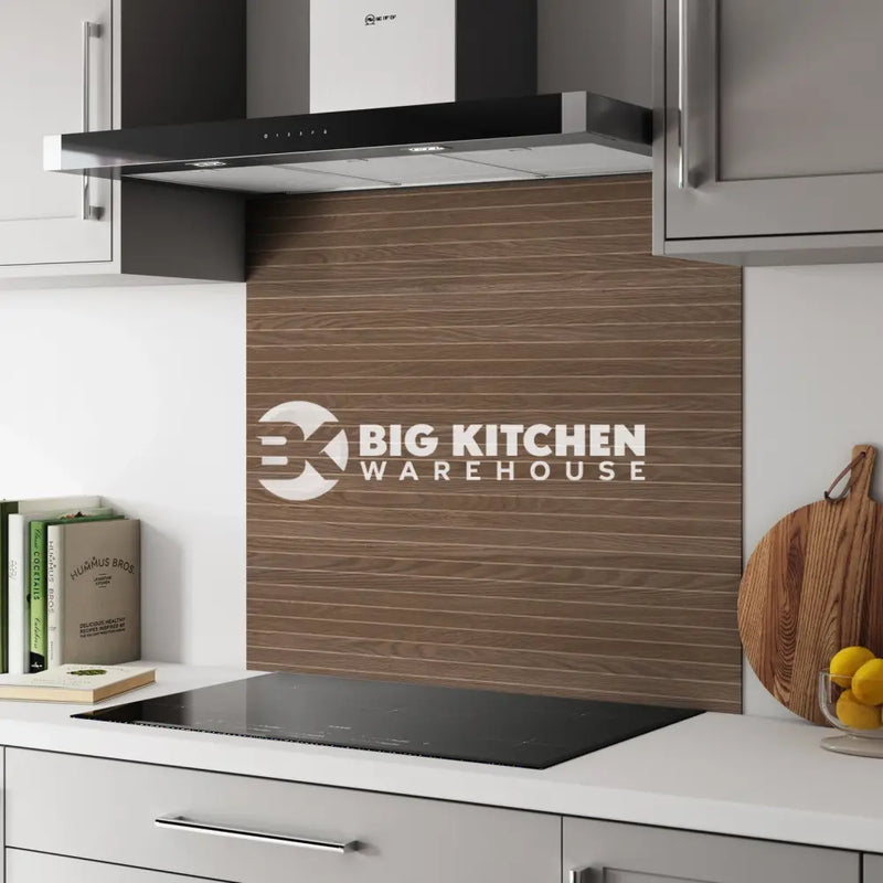 Bushboard Alloy Fluted Oak Aluminium Feature Kitchen Splashback