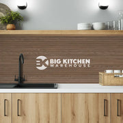 Bushboard Alloy Fluted Oak Aluminium Feature Kitchen Splashback
