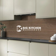 Bushboard Alloy Fluted Oak Aluminium Feature Kitchen Splashback