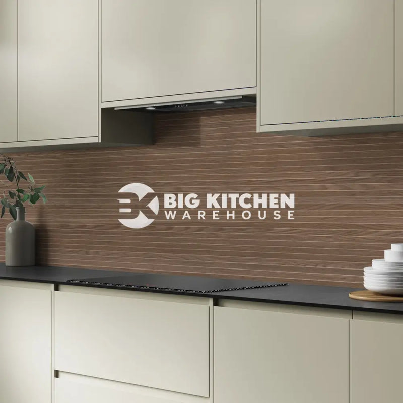 Bushboard Alloy Fluted Oak Aluminium Feature Kitchen Splashback