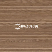 Bushboard Alloy Fluted Oak Aluminium Feature Kitchen Splashback - Standard Hob Panel - 600mm x 800mm x 4mm