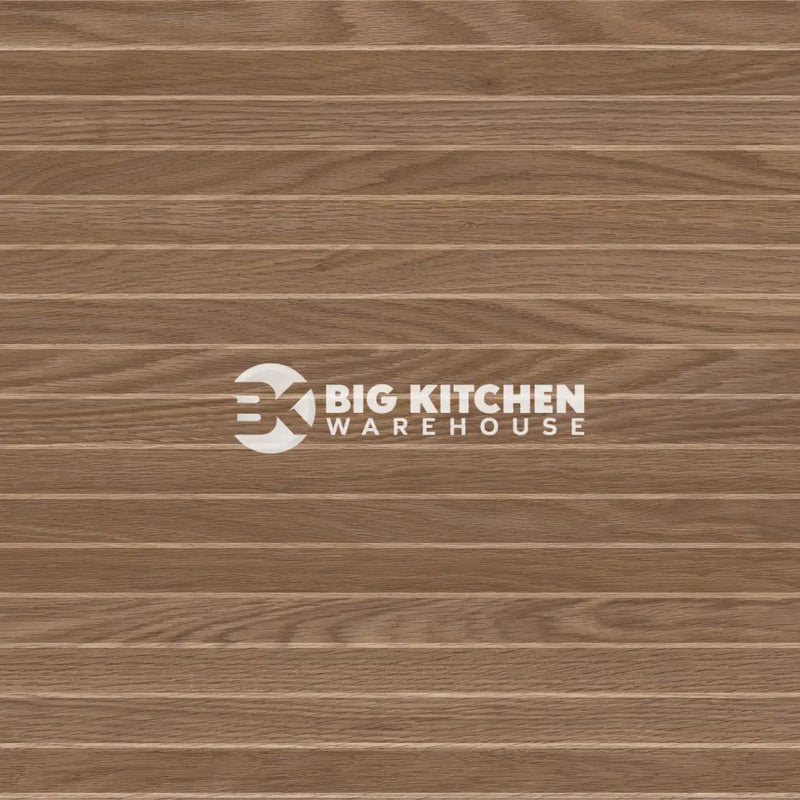 Bushboard Alloy Fluted Oak Aluminium Feature Kitchen Splashback - Standard Hob Panel - 600mm x 800mm x 4mm