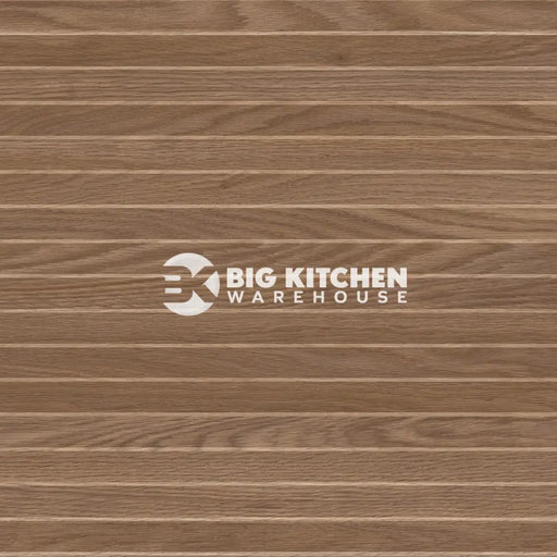Bushboard Alloy Fluted Oak Aluminium Feature Kitchen Splashback - Standard Hob Panel - 600mm x 800mm x 4mm