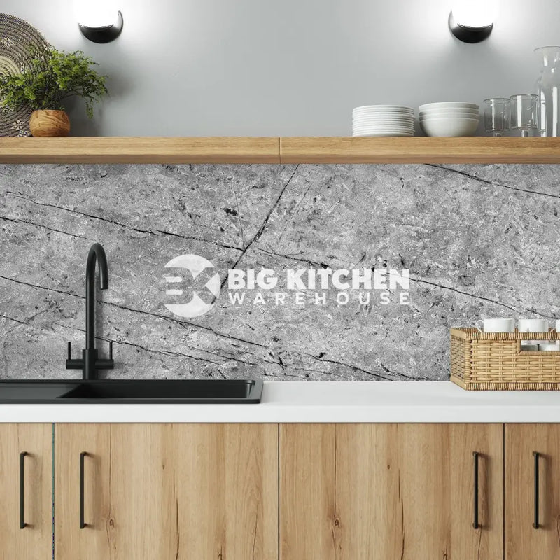 Bushboard Alloy Fossil Marble Aluminium Feature Kitchen Splashback
