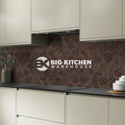 Bushboard Alloy Heritage Walnut Aluminium Feature Kitchen Splashback