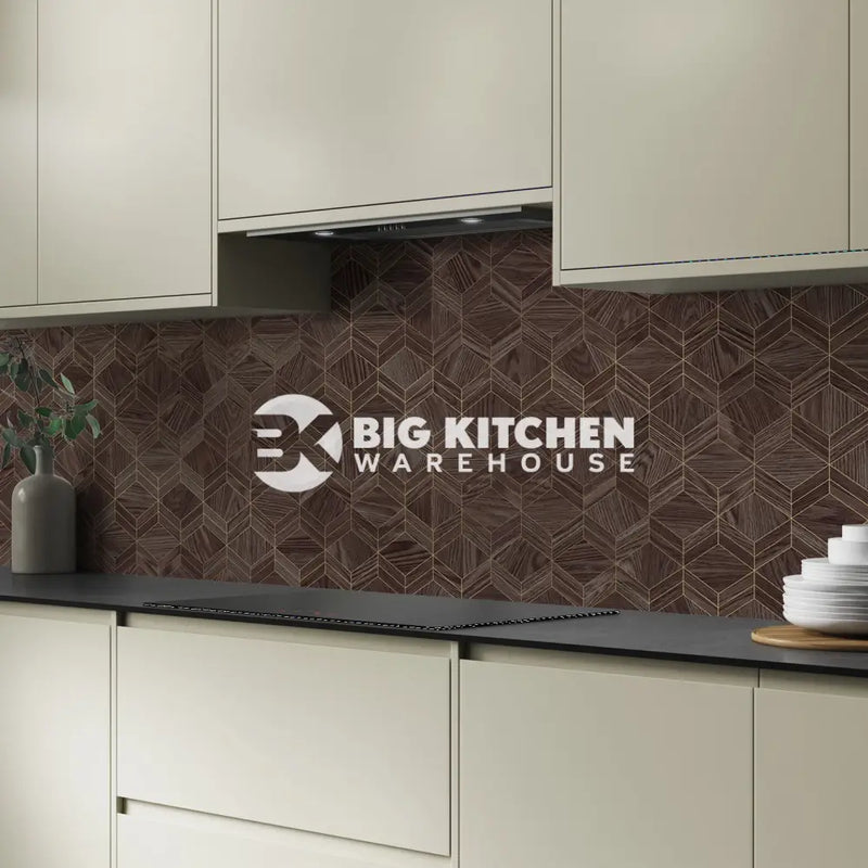 Bushboard Alloy Heritage Walnut Aluminium Feature Kitchen Splashback