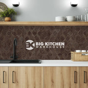 Bushboard Alloy Heritage Walnut Aluminium Feature Kitchen Splashback