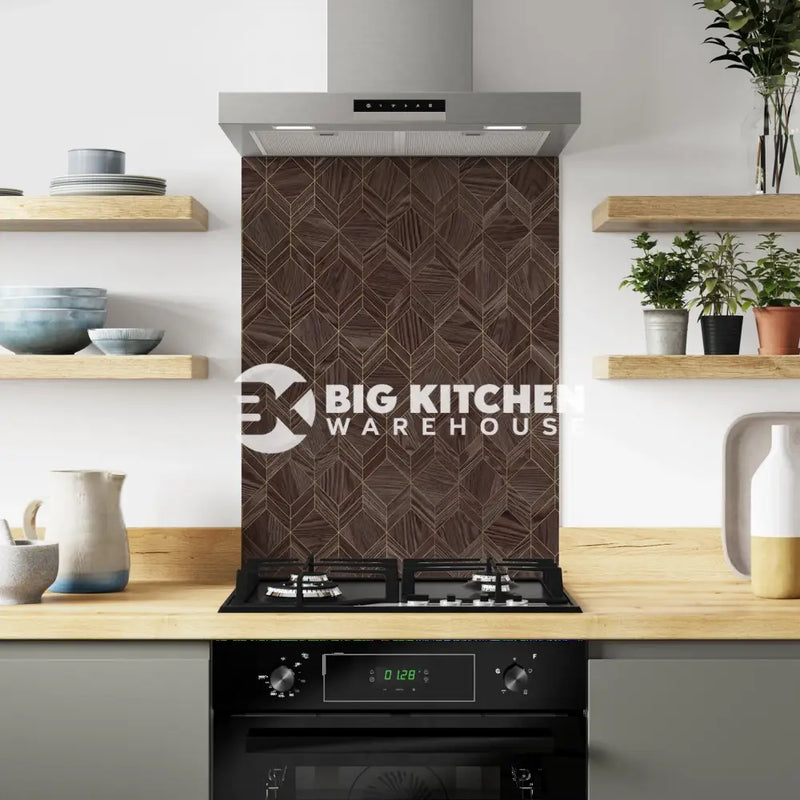 Bushboard Alloy Heritage Walnut Aluminium Feature Kitchen Splashback