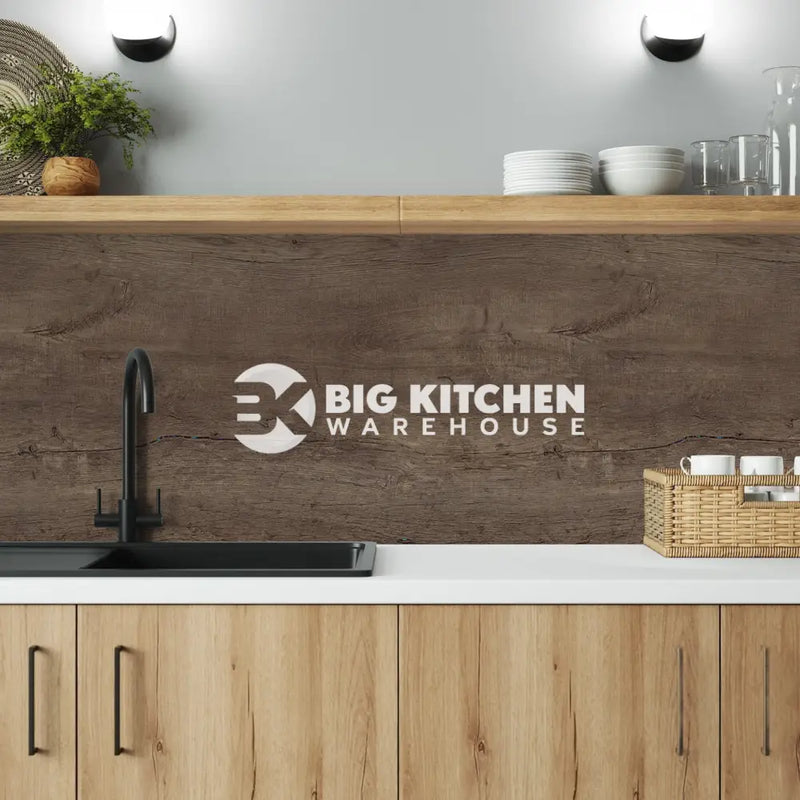 Bushboard Alloy Viking Oak Aluminium Feature Kitchen Splashback