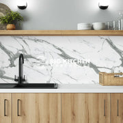 Bushboard Alloy White Marble Aluminium Feature Kitchen Splashback