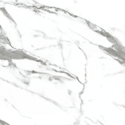 Bushboard Alloy White Marble Aluminium Feature Kitchen Splashback - Standard Hob Panel - 600mm x 800mm x 4mm