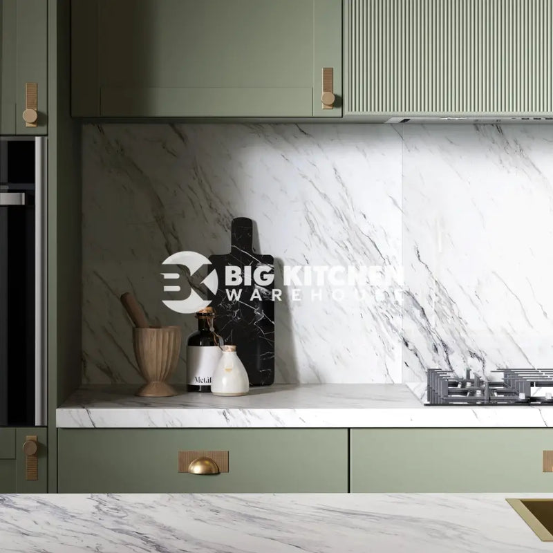 Bushboard Omega Modern Calcutta Marble Kitchen Worktops Velvet Finish