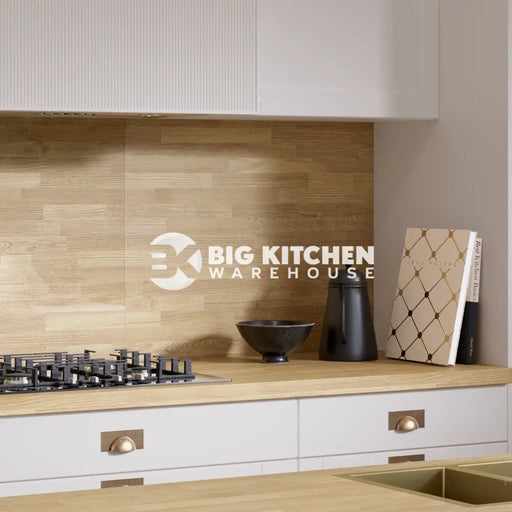 Bushboard Omega Modern Natural Blocked Oak Kitchen Worktops Matt Finish