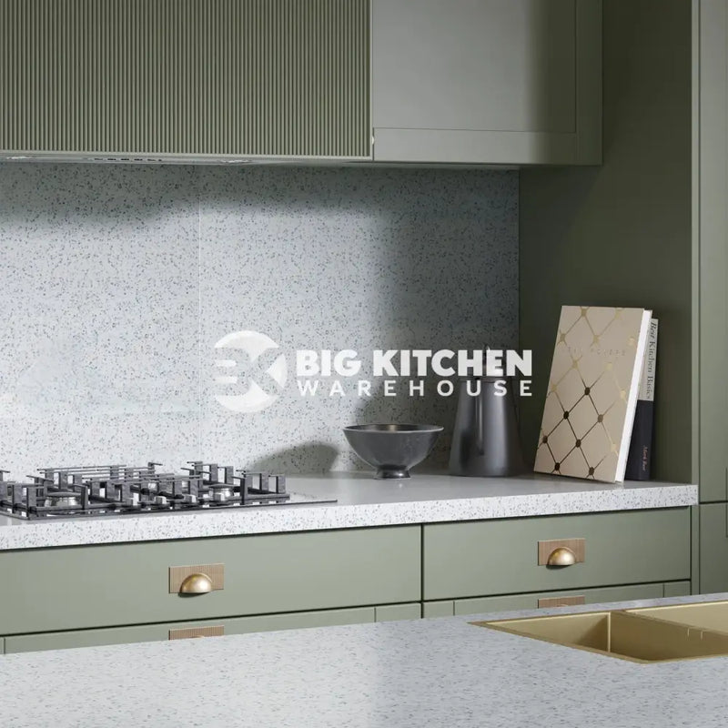 Bushboard Omega Modern Strass Blanc Kitchen Worktops Gloss Finish