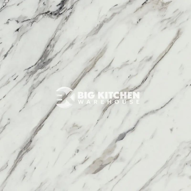 Bushboard Omega Sleek Calcutta Marble Kitchen Worktops Matt Finish - 3mtr x 100mm x 20mm Upstand