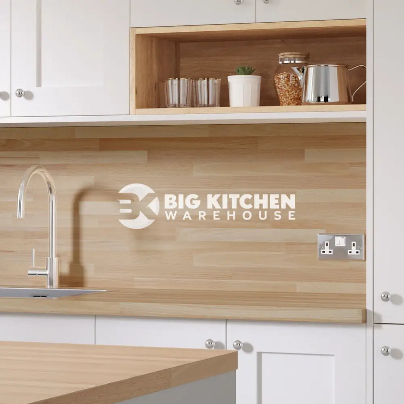 Bushboard Options Clear Beech Block Kitchen Worktops (Matt Finish) - 3mtr x 100mm x 20mm Upstand