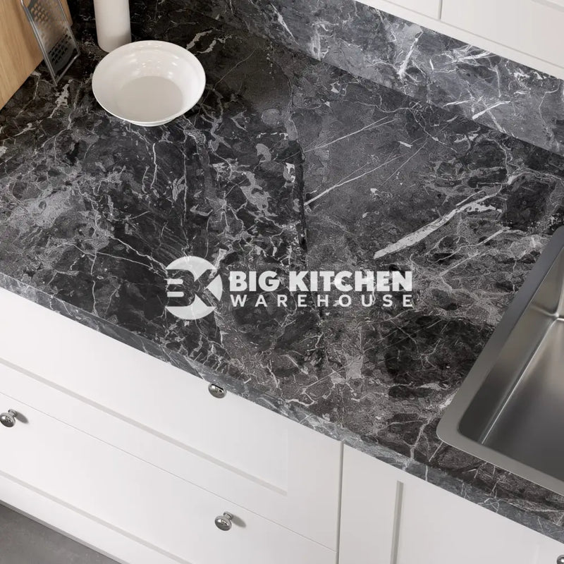 Bushboard Options Marquina Marble (Stone Matt Finish) - Free Sample - Free Sample