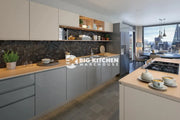 JAY Handle Less Dust Grey Gloss J Pull- Replacement Kitchen Doors (End Panel)