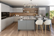 JAY Handle Less Dust Grey Supermatt J Pull- Replacement Kitchen Doors (645mm High) - 596mm Wide