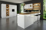 JAY Handle Less White Gloss J Pull- Replacement Kitchen Doors (End Panel)