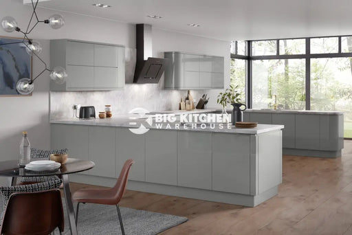 Larissa Handle Less Dust Grey Gloss J Pull- Replacement Kitchen Door/Drawer Front (355mm High)