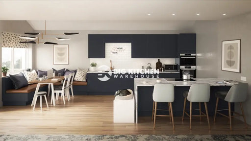 Larissa Handle Less Indigo Matt J Pull- Replacement Kitchen Doors (570mm High)