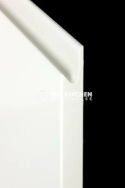 Larissa Handle Less White Gloss J Pull- Replacement Kitchen Drawer Front (140mm High)