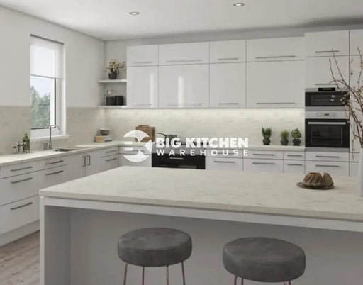 Senses Laminate Kitchen Worktops Athenian Marble Round (Postformed) Edge Matte Finish