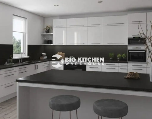 Senses Laminate Kitchen Worktops Black Rock Round (Postformed) Edge Rock Matt Finish