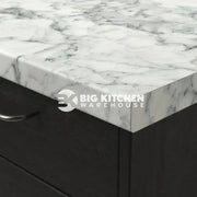 Senses Laminate Kitchen Worktops Carrara Marble Round (Postformed) Edge Dogal Matt Finish