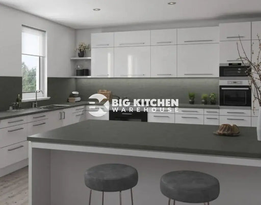 Senses Laminate Kitchen Worktops Grey Lunar Slate Round (Postformed) Edge Italian Stone Matt Finish