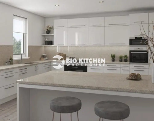 Senses Laminate Kitchen Worktops Sand Pebble Sparkle Round (Postformed) Edge Gloss Finish