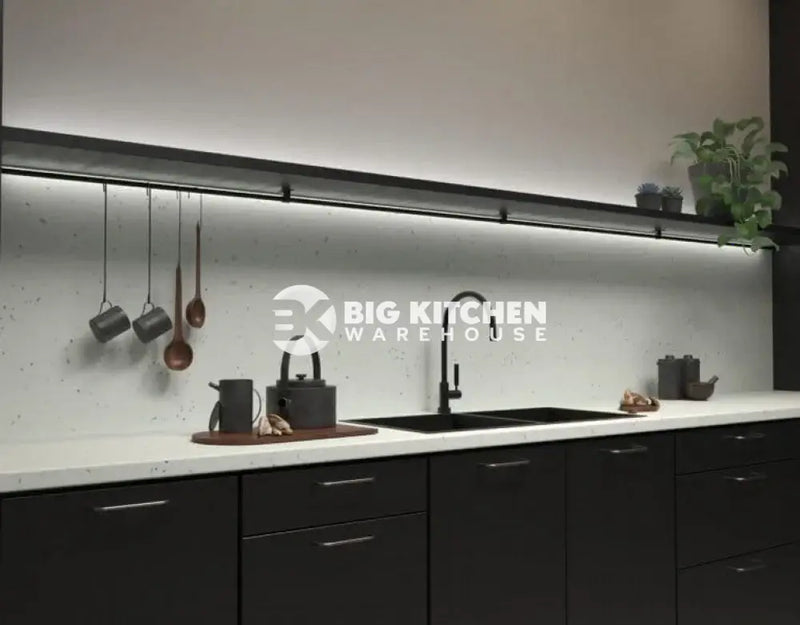 Senses Laminate Kitchen Worktops White Fleck Round (Postformed) Edge Matte Finish