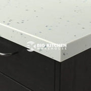 Senses Laminate Kitchen Worktops White Fleck Square Edge Matte Finish
