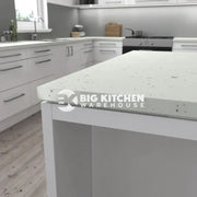 Senses Laminate Kitchen Worktops White Fleck Square Edge Matte Finish