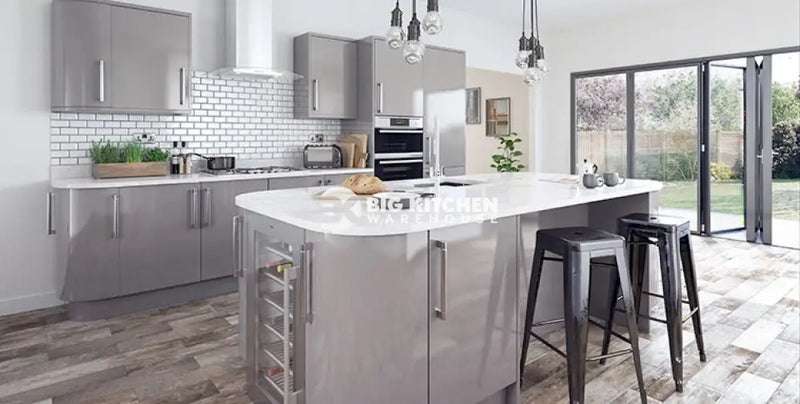 Vogue Slab Dust Grey Gloss- Replacement Kitchen Door/Drawer Front (355mm High)